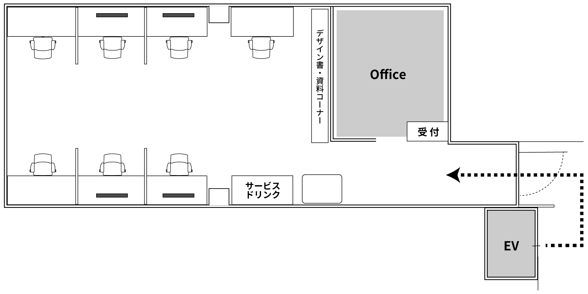 コワーキング東銀座 見取り図